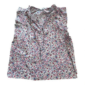 BB Dakota Steve Madden Purple Floral Ruffled Blouse M